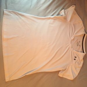 White under armour fitted shirt (L)